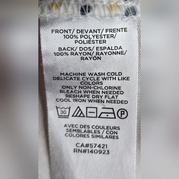 LOFT Women's Sleeveless Blouse Multicolor Polka Dot on White Size M - Picture 8 of 9